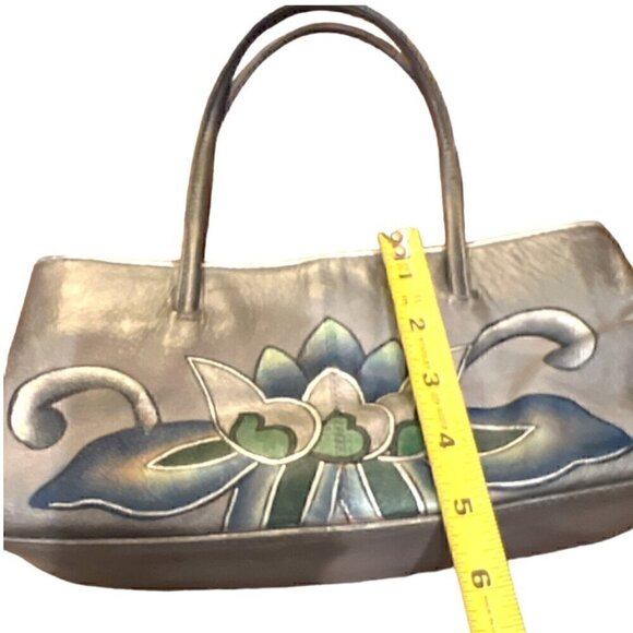 Anuschka Authentic Vintage Genuine Leather Hand Painted Floral Purse Handbag - Picture 13 of 16